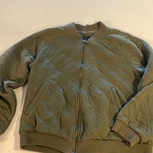 EUC Sanctuary olive green cotton bomber jacket